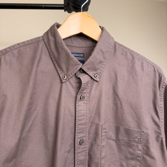 GAP Light Brown Long Sleeve Button-Up Shirt (Large) - Picture 3 of 4
